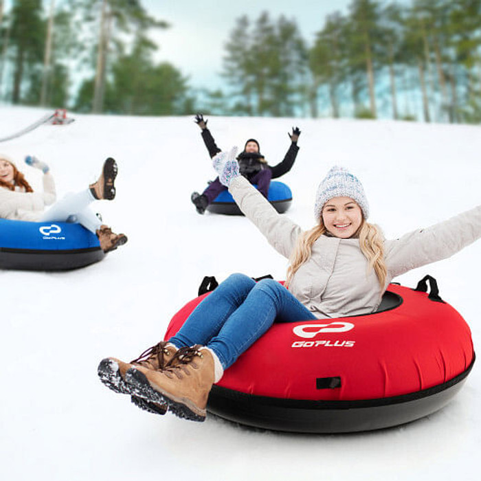 40" Inflatable Snow Sled for Kids and Adults-Red - Color: Red D681-SP38130-RE