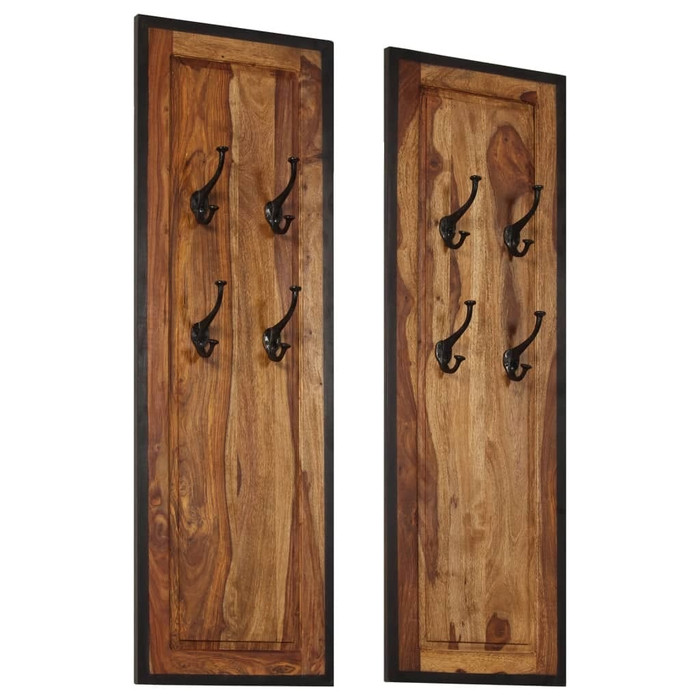  Coat Racks 2 pcs Solid Acacia Wood A949-246232