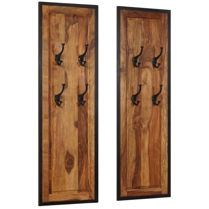  Coat Racks 2 pcs Solid Acacia Wood A949-246232