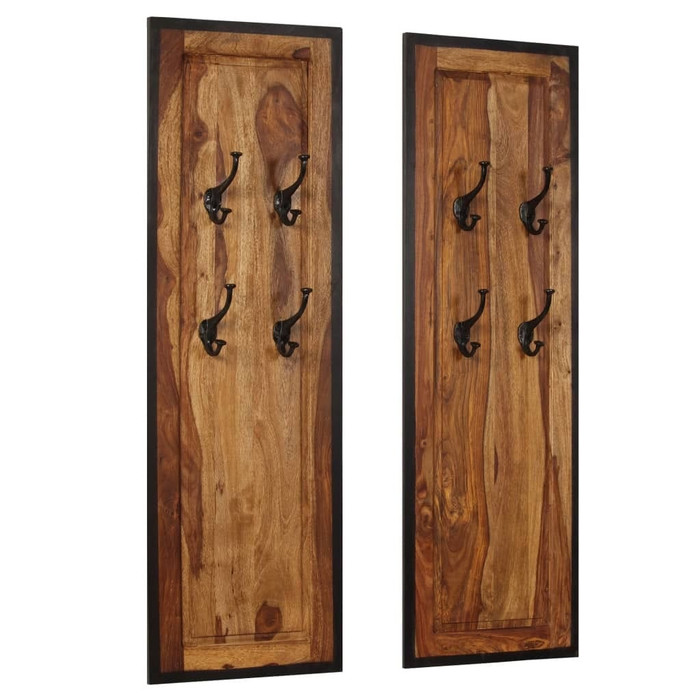  Coat Racks 2 pcs Solid Acacia Wood A949-246232