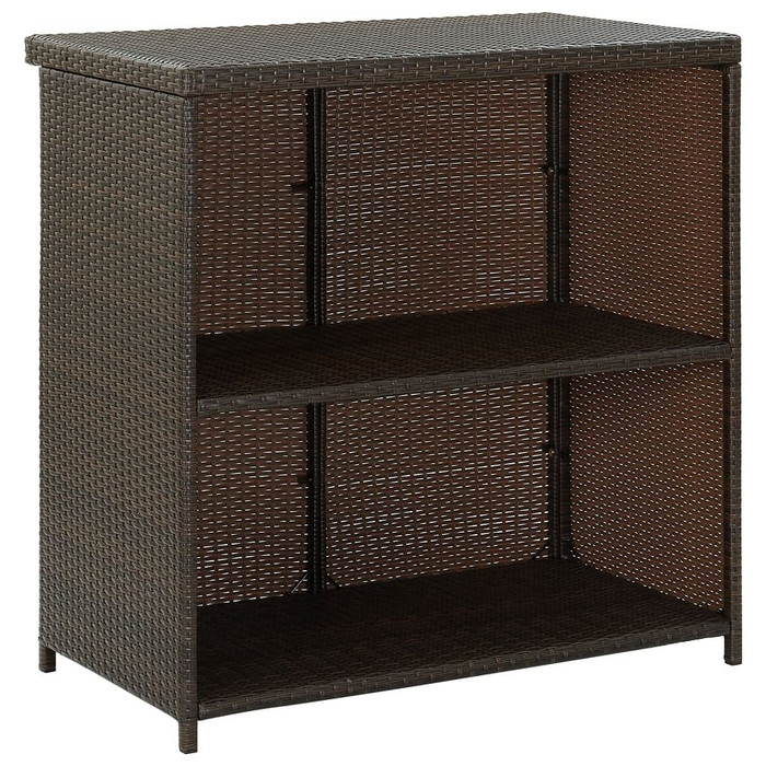 Bar Set Brown PE rattan, steel Large Bar Set Rectangular A949-313470  Bar Set Brown PE rattan, steel Large Bar Set Rectangular A949-313470