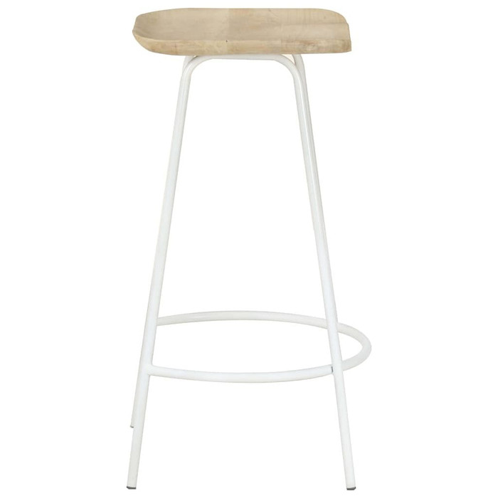 Bar Stool Set of 4 Bleached wood and white A949-320650  Bar Stool Set of 4 Bleached wood and white A949-320650