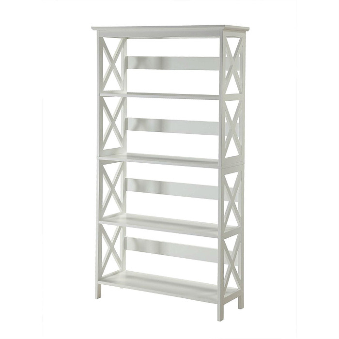 Glossy White 5-Shelf Bookcase Q280-WFTBC9638271