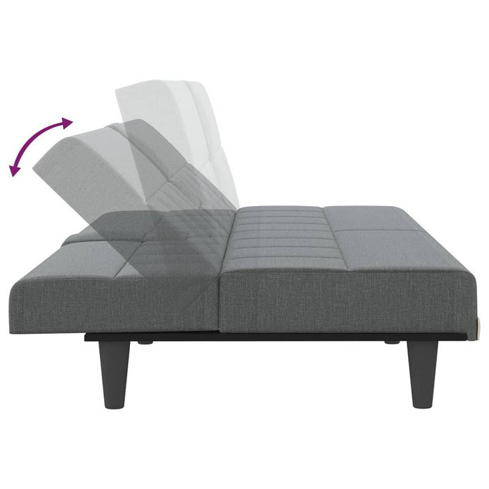 Sofa Bed Dark Grey Polyester, Plywood, Foam, Plastic Medium A949-351864  Sofa Bed Dark Grey Polyester, Plywood, Foam, Plastic Medium A949-351864