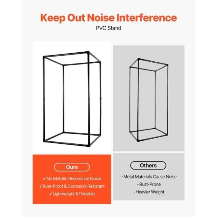 6.56 ft Portable Vocal Booth Recording Booth with Travel Bag for Voiceovers E415-LYGLZPCGCC006IPR2001V0 6.56 ft Portable Vocal Booth Recording Booth with Travel Bag for Voiceovers E415-LYGLZPCGCC006IPR2001V0