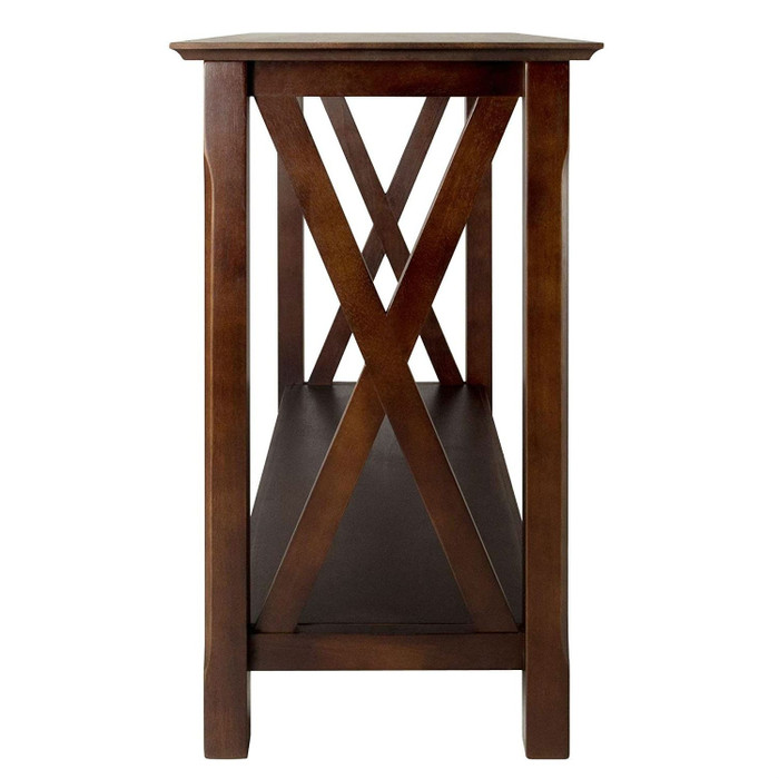Cappuccino Brown Wood Console Sofa Table with Bottom Shelf Q280-WCTXP1838957