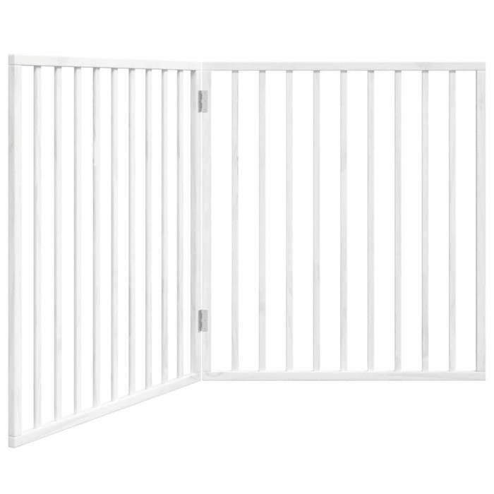 Dog Gate Set of 2 White Poplar Wood 63.0 in total length A949-352186