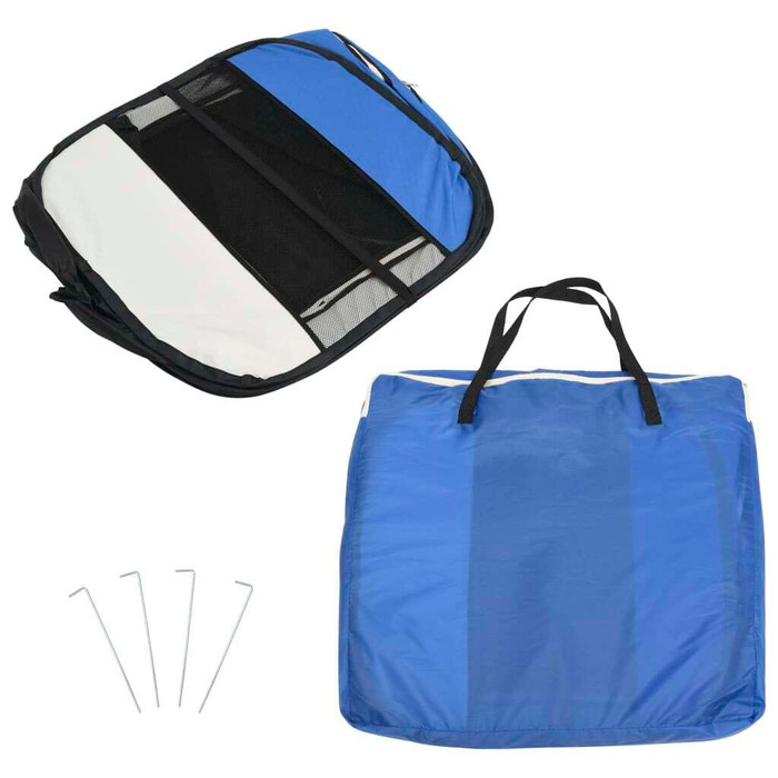  Foldable Dog Playpen with Carrying Bag Blue 43.3"x43.3"x22.8 A949-171014