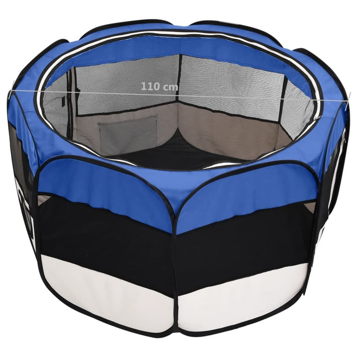  Foldable Dog Playpen with Carrying Bag Blue 43.3"x43.3"x22.8 A949-171014