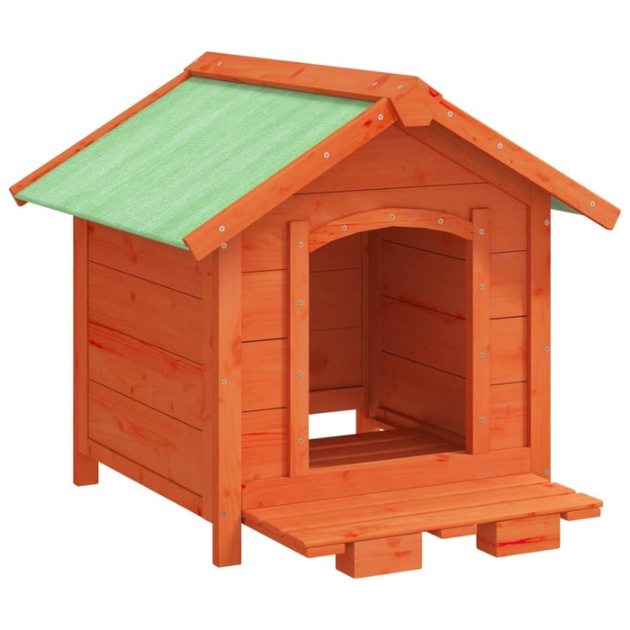  Dog Kennel Brown 25.6"x25.6"x24.2" Solid Wood Pine A949-172273