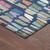9' X 12' Navy Blue Orange And Green Striped Washable Indoor Outdoor Area Rug 9' X 12' Navy Blue Orange And Green Striped Washable Indoor Outdoor Area Rug