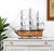 60" Brown Solid Wood Hand Painted Boat 60" Brown Solid Wood Hand Painted Boat
