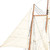 28" Brown Solid Wood Hand Painted Boat 28" Brown Solid Wood Hand Painted Boat