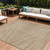 8' X 10' Khaki And Brown Abstract Washable Indoor Outdoor Area Rug 8' X 10' Khaki And Brown Abstract Washable Indoor Outdoor Area Rug