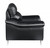 69" Black And Silver Faux Leather Love Seat
