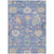 9' X 12' Blue Pink And Ivory Floral Washable Indoor Outdoor Area Rug
