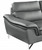 49" Gray And Silver Leather Match Convertible Chair 49" Gray And Silver Leather Match Convertible Chair