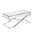 42" Silver Mirrored And Metal Rectangular Mirrored Coffee Table 42" Silver Mirrored And Metal Rectangular Mirrored Coffee Table