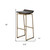 30" Black and Gold Solid Wood and Metal Backless Bar Height Bar Chair 30" Black and Gold Solid Wood and Metal Backless Bar Height Bar Chair
