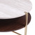 33" Brass Solid Manufactured Wood And Metal Round Coffee Table 33" Brass Solid Manufactured Wood And Metal Round Coffee Table