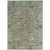 9' X 12' Brown Olive Green And Lavender Floral Washable Indoor Outdoor Area Rug