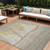 10' X 14' Taupe And Gold Nautical Washable Indoor Outdoor Area Rug 10' X 14' Taupe And Gold Nautical Washable Indoor Outdoor Area Rug