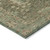 8' X 10' Olive Green And Rust Floral Washable Indoor Outdoor Area Rug