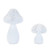 Set of Two White Polyresin Mushroom Tabletop Sculpture Set of Two White Polyresin Mushroom Tabletop Sculpture