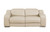 Three Piece Beige Leather Five Person Seating Set