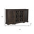 70" Dark Brown Solid Wood Carved Geometric Sideboard with Four Doors 70" Dark Brown Solid Wood Carved Geometric Sideboard with Four Doors