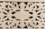 52" White Distressed Solid Wood Carved Floral Storage Ottoman