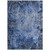8' X 10' Navy Blue And Gray Floral Washable Indoor Outdoor Area Rug