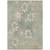 10' X 14' Artichoke Green And Beige Floral Washable Indoor Outdoor Area Rug