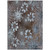 3' X 5' Brown And Sky Blue Floral Washable Indoor Outdoor Area Rug 3' X 5' Brown And Sky Blue Floral Washable Indoor Outdoor Area Rug