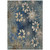 5' X 8' Navy Blue And Gold Floral Washable Indoor Outdoor Area Rug 5' X 8' Navy Blue And Gold Floral Washable Indoor Outdoor Area Rug