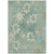 10' X 14' Teal Blue And Beige Floral Washable Indoor Outdoor Area Rug 10' X 14' Teal Blue And Beige Floral Washable Indoor Outdoor Area Rug