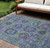 10' X 14' Green Blue And Purple Medallion Washable Indoor Outdoor Area Rug 10' X 14' Green Blue And Purple Medallion Washable Indoor Outdoor Area Rug
