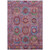 5' X 8' Pink Green And Mauve Medallion Washable Indoor Outdoor Area Rug