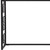 42" White and Black Glass and Metal Sled Console Table 42" White and Black Glass and Metal Sled Console Table