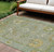 10' X 14' Sage And Gold Floral Medallion Washable Indoor Outdoor Area Rug 10' X 14' Sage And Gold Floral Medallion Washable Indoor Outdoor Area Rug