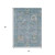 3' X 5' Sky Blue And Ivory Floral Medallion Washable Indoor Outdoor Area Rug 3' X 5' Sky Blue And Ivory Floral Medallion Washable Indoor Outdoor Area Rug