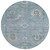 8' Sky Blue And Ivory Round Floral Medallion Washable Indoor Outdoor Area Rug 8' Sky Blue And Ivory Round Floral Medallion Washable Indoor Outdoor Area Rug