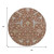 8' Rust And Ivory Round Floral Washable Indoor Outdoor Area Rug