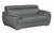 69" Gray And Silver Faux Leather Loveseat 69" Gray And Silver Faux Leather Loveseat