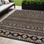 3' X 5' Black Blue And Copper Tribal Washable Indoor Outdoor Area Rug 3' X 5' Black Blue And Copper Tribal Washable Indoor Outdoor Area Rug