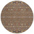 8' Chocolate Blue And Copper Round Tribal Washable Indoor Outdoor Area Rug 8' Chocolate Blue And Copper Round Tribal Washable Indoor Outdoor Area Rug