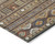 9' X 12' Chocolate Blue And Copper Tribal Washable Indoor Outdoor Area Rug 9' X 12' Chocolate Blue And Copper Tribal Washable Indoor Outdoor Area Rug