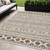 5' X 8' Ivory Blue And Copper Tribal Washable Indoor Outdoor Area Rug 5' X 8' Ivory Blue And Copper Tribal Washable Indoor Outdoor Area Rug