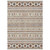 10' X 14' Ivory Blue And Copper Tribal Washable Indoor Outdoor Area Rug