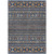 8' X 10' Navy Blue Copper And Gold Tribal Washable Indoor Outdoor Area Rug